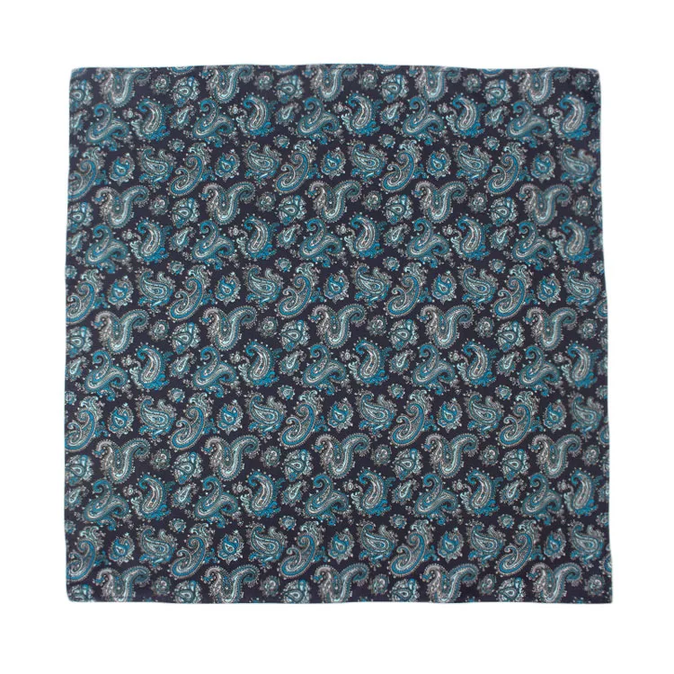 Черный зеленый с принтом Пейсли весенние Саржевые шарфы дизайнерский логотип шелковый шарф оптом Китай