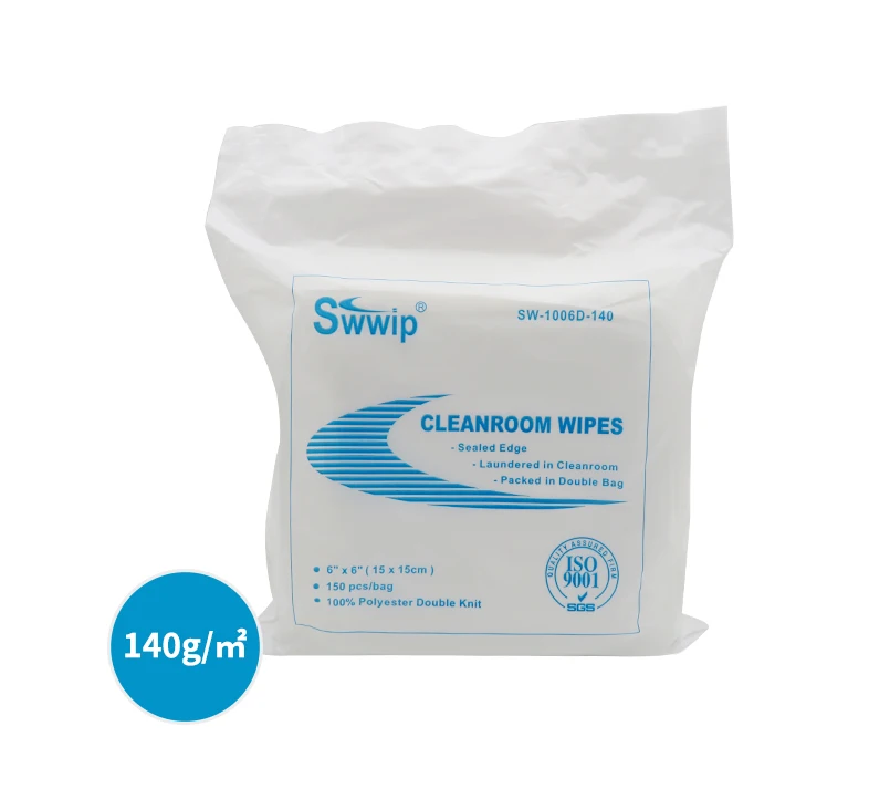 Disposable Industrial Cleaning Lint Free Laser Sealed 100% Polyester Class 100 140gsm Cleanroom Wiper for Printhead