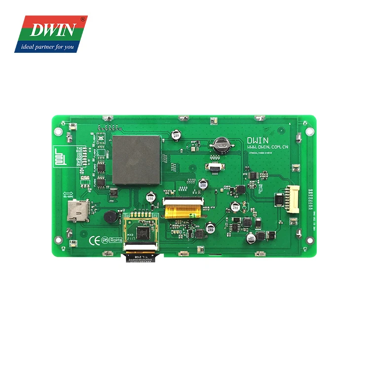 DWIN 7 inch 1024*600 tft screen hmi display lcd touch panel or no touch industrial module DMG10600T070_09W
