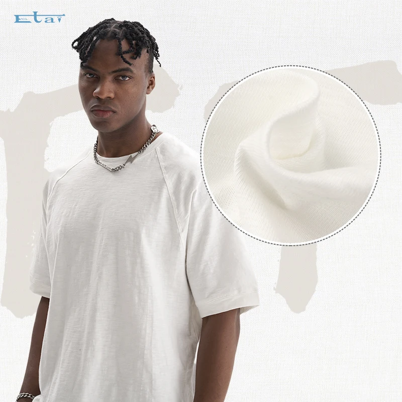 Высококачественная бамбуковая хлопковая Футболка большого размера с рукавами реглан на заказ устойчивые Удобные Модные мужские футболки