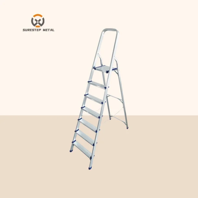 Cheap High Quality Factory lightweight household step aluminum ladder kitchen step ladder
