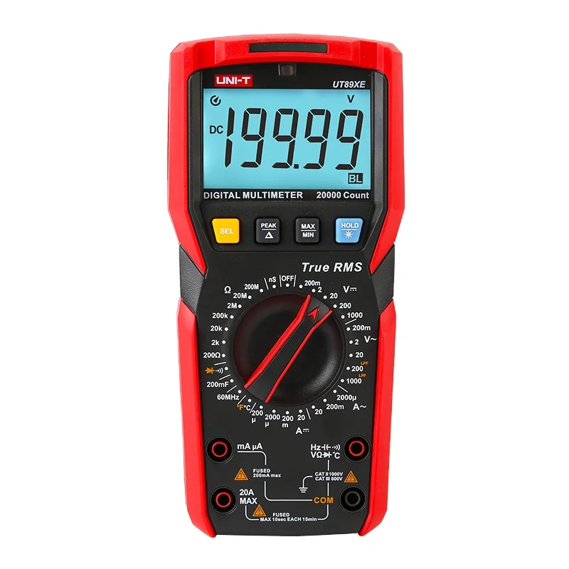 UNI-T UT89XE Digital Multimeter Display 20000 AC DC Voltage Range 1000V True RMS NCV 20A Current Tester