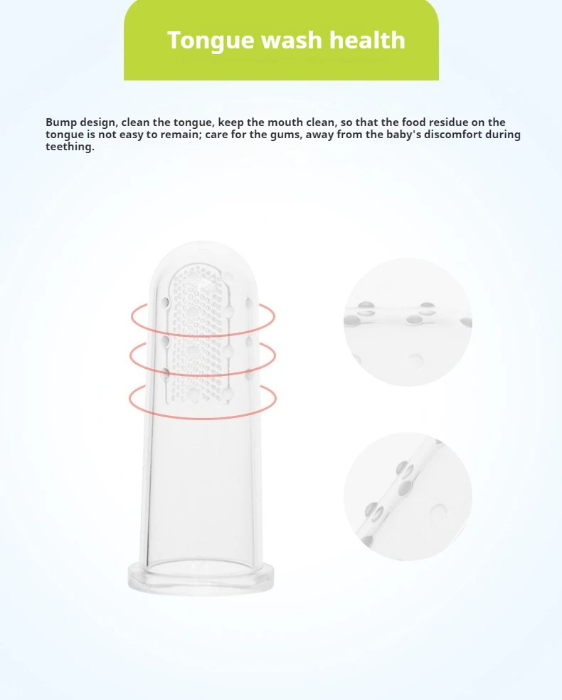 Baby Manual Silicone Finger Toothbrush Clean Oral Tongue Dental Hygiene