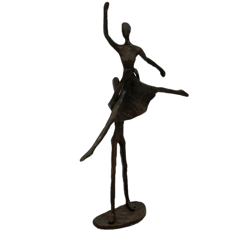 Metal Sculpture Dancer Statue couple ballet  Dancer Brass Figurine For Decor or for bar decor