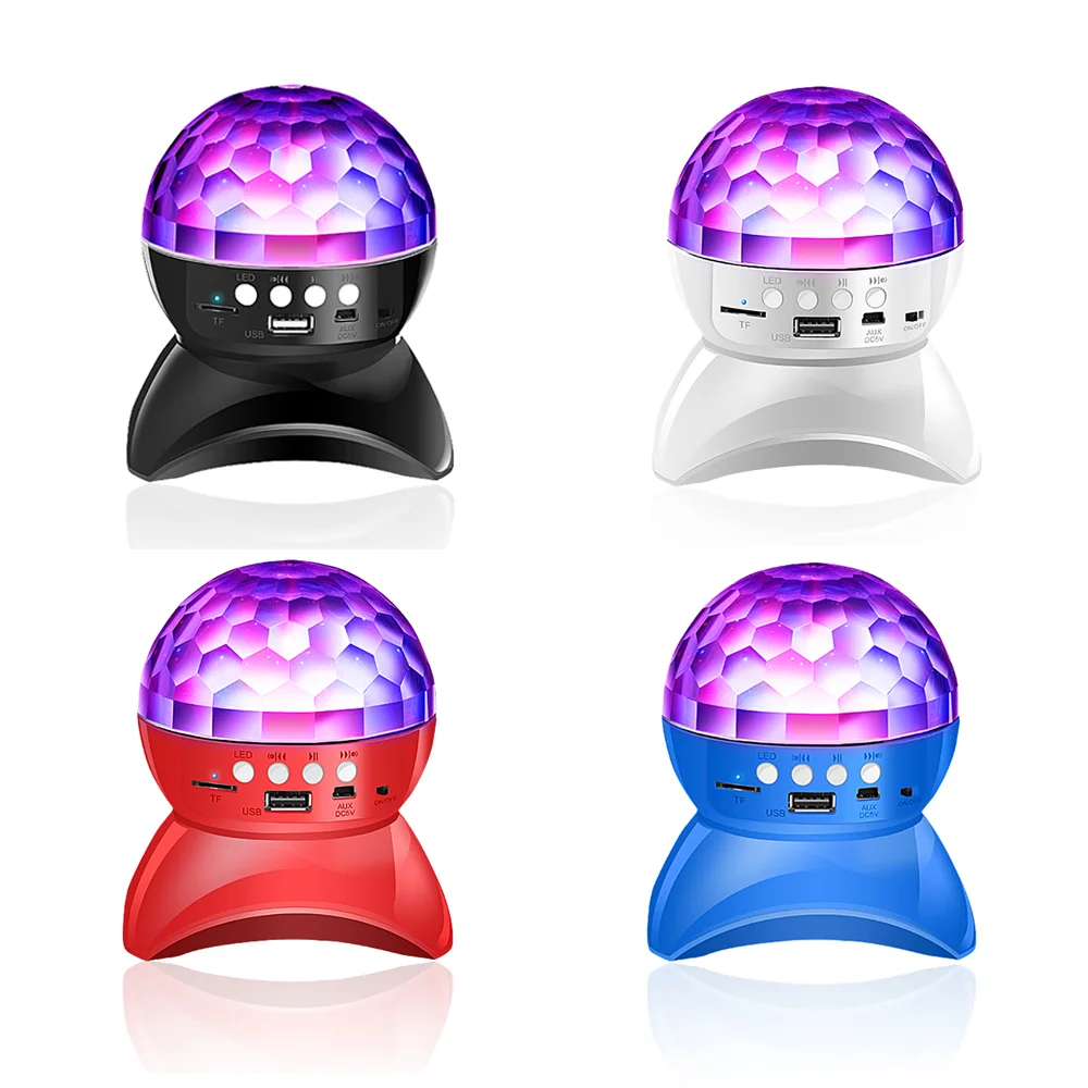 Christmas gift RGB Color Mini Car Stage Light 5W Portable LED Effect Lights Party Mini Wireless Speaker