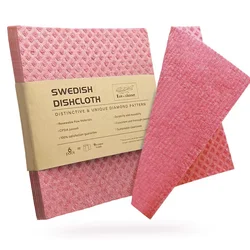 Eco Friendly Cotton Wood Pulp Hand Towel Reusable Cellulose Cleaning Absorbent Swedish Sponge Cloth For Kitchen