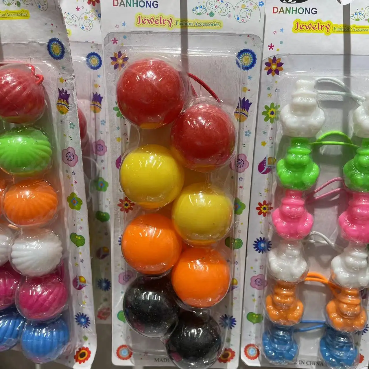 MYLULU Oversized 30mm&40mm beads Kids Girls Baby Knocker Balls Hair Ties Wholesale Hair Accessories with Balls for Girls Kids