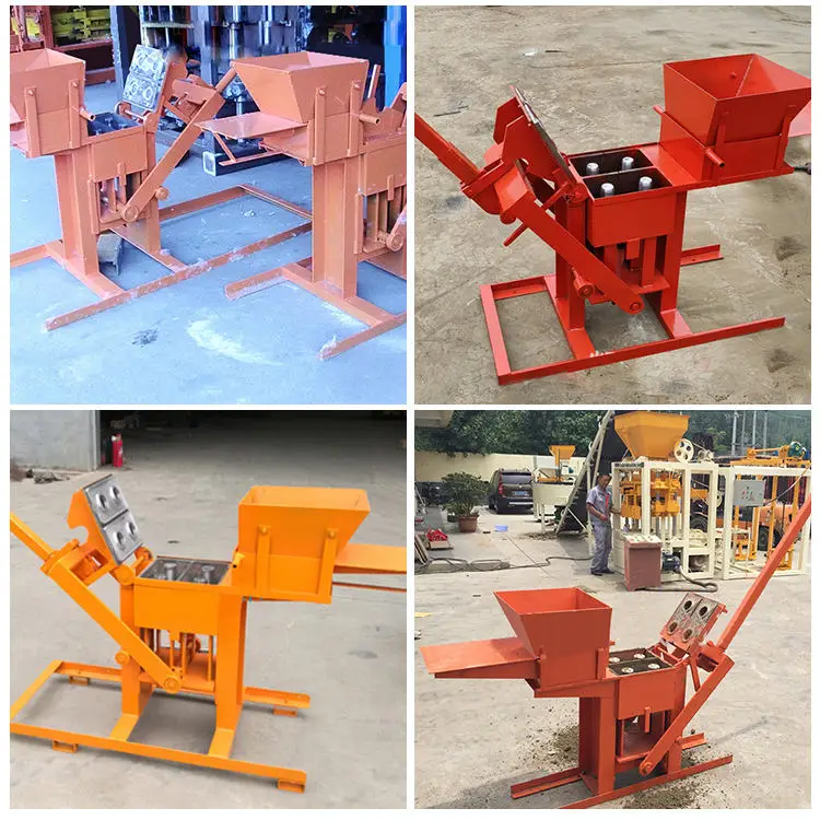 Low cost mobile egg laying type simple operation cement concrete brick making machine