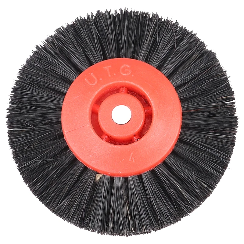 4C Polishing Brush, Red Plastic Center with Straight Bristle Brush