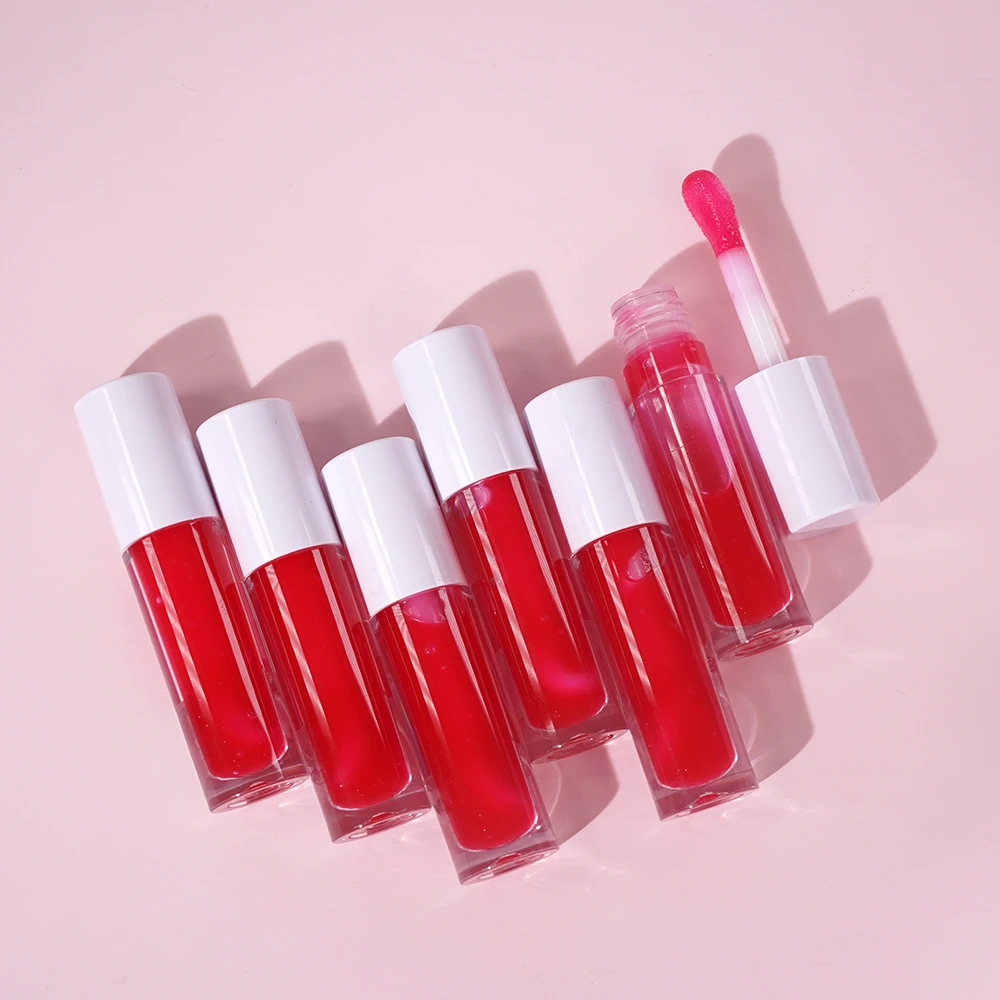 no logo makeup lip gloss white tube custom private label Lip Balm Oil clear sexy lip gloss wholesale
