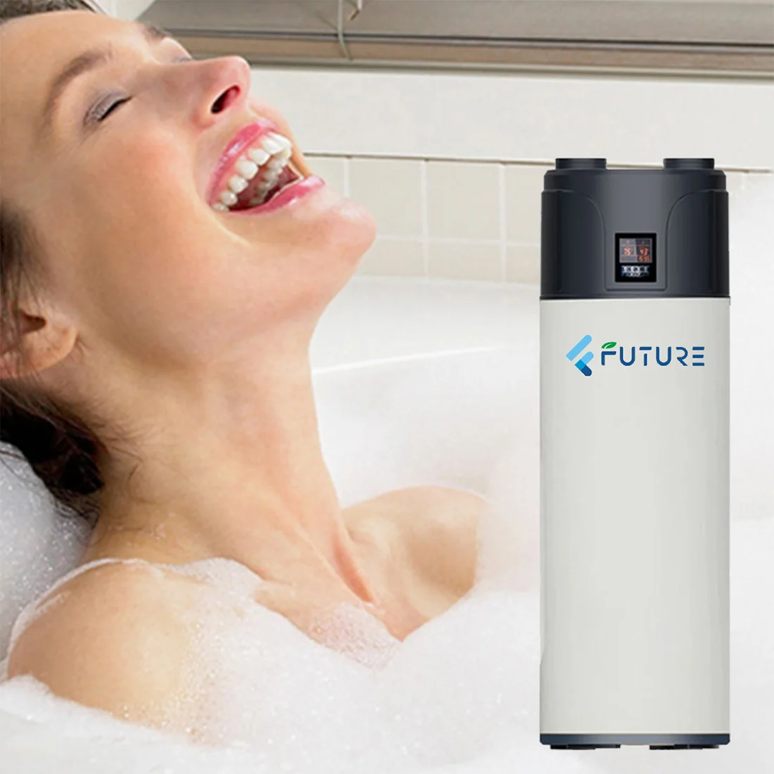 JIADELE Smart 150L 200L 300L air source heat pump R134a R290 wifi hot water all in one air to water heat pump water heaters