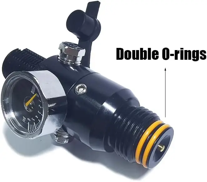 Double Oring PCP Paintball Co2 Air Mini HPA Regulator 4500psi Output Pressure 800psi