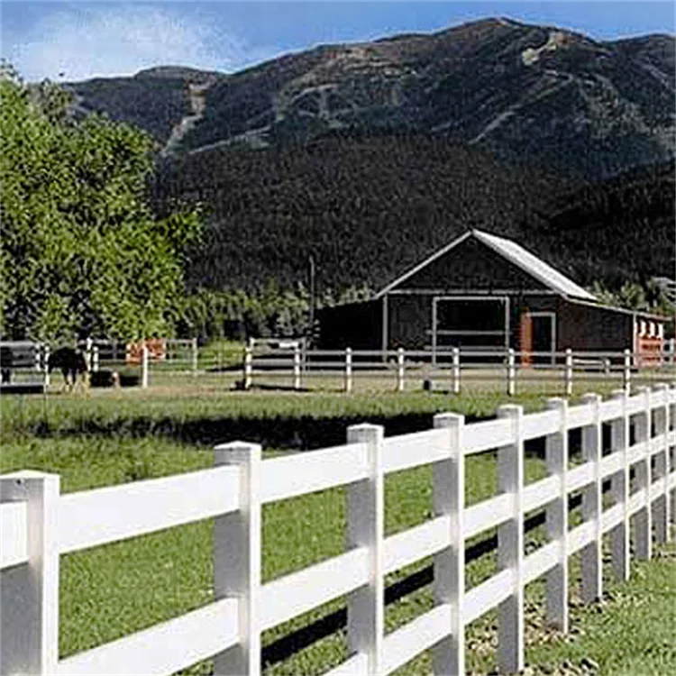 Vinyl Fence 3 Rail PVC Horse Fence for Farm