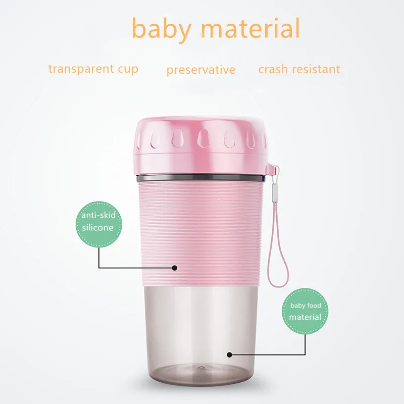 Portable Small Size Juice Blender Mix Ice Fresh Fruit Vegetables Juicer Cup