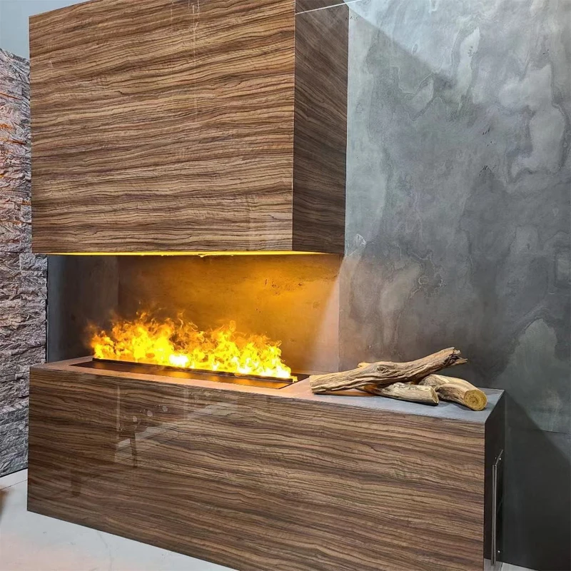 Water Vapor Fire Steam Fireplace Cassette Flat Panel Design Steam Flame Effect Wasserdampf Kamin Waterdamp Haard