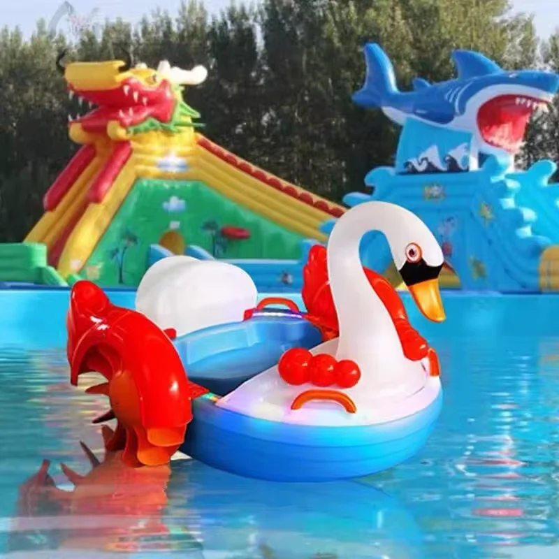 Summer water park factory direct sale swan swimming pool paddle boat for adults and kids