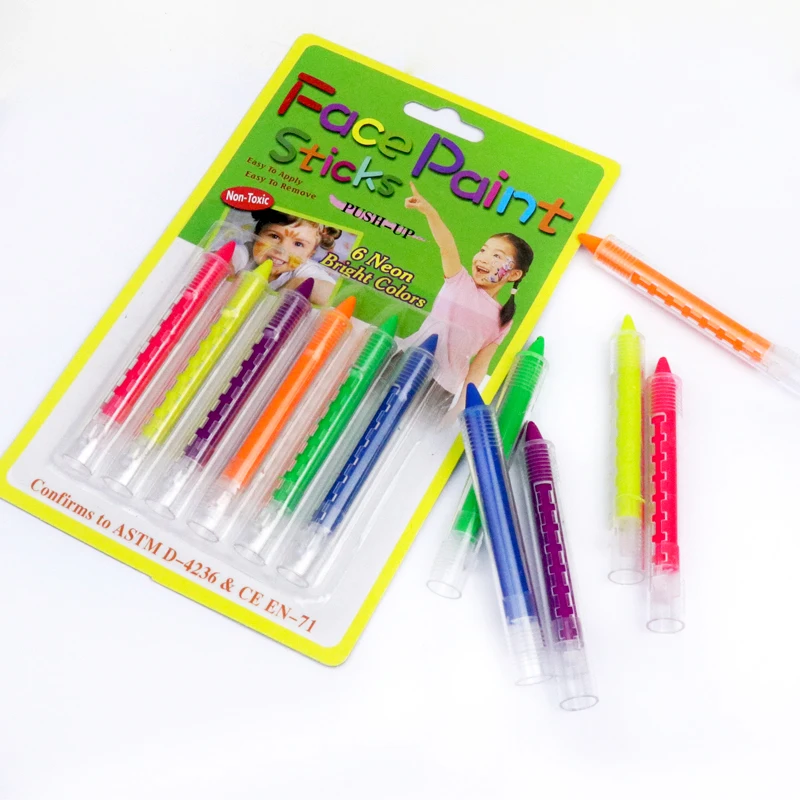 GP Children Halloween Washable Painting Art Body Twist For Kid Stick Set Kit Facepaint And Bodi Makeup Face Paint Crayon