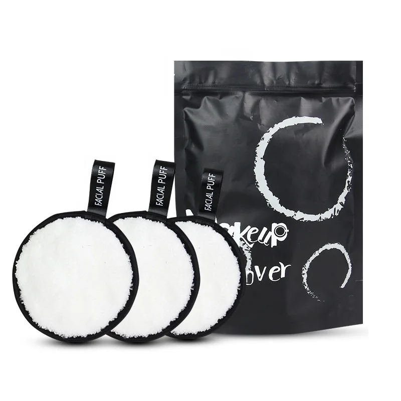 Wholesale Private Label Washable Microfiber Facial Makeup Remover Towel Pad
