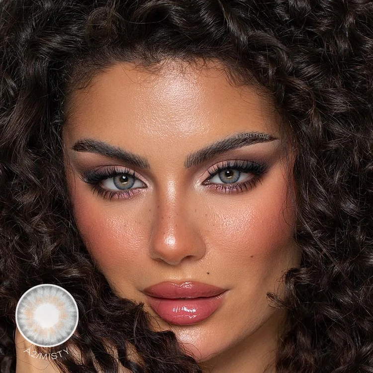 Misty gray colored contacts lentilles de contact fancy eyes high quality color contact lenses