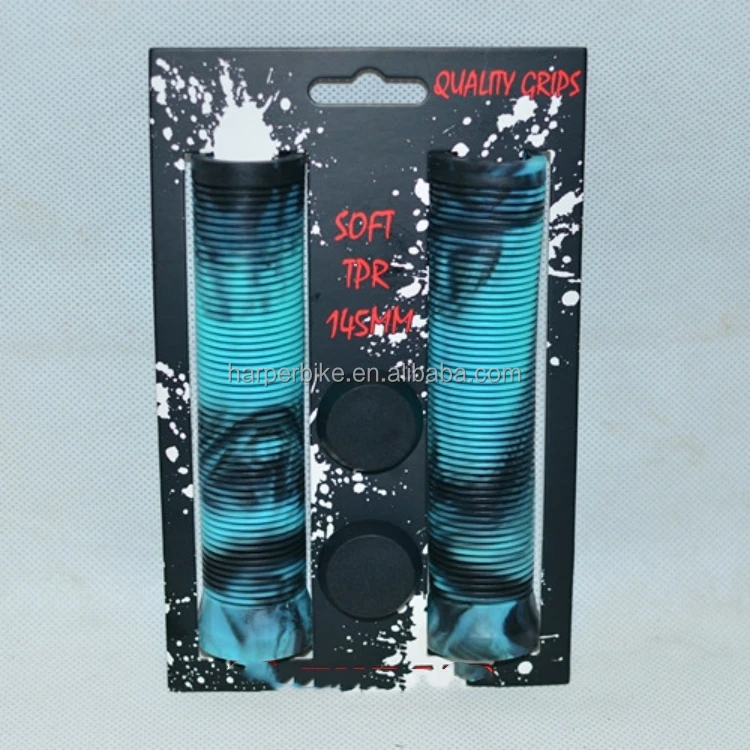 Colorful design bicycle handle rubber grips with mixed color for BMX and Stunt Scooters