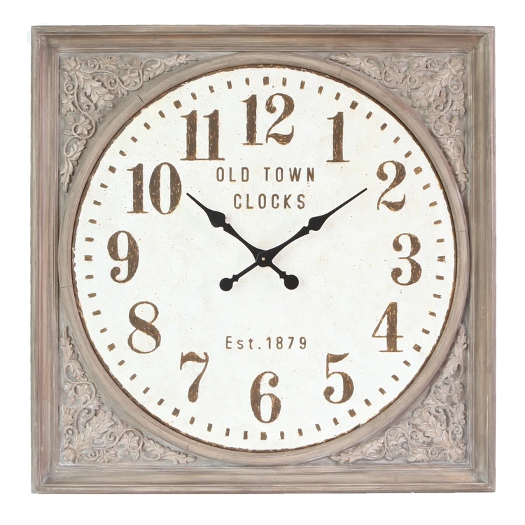 Retro home decoration European style wooden clock custom living room bedroom decoration wall clock