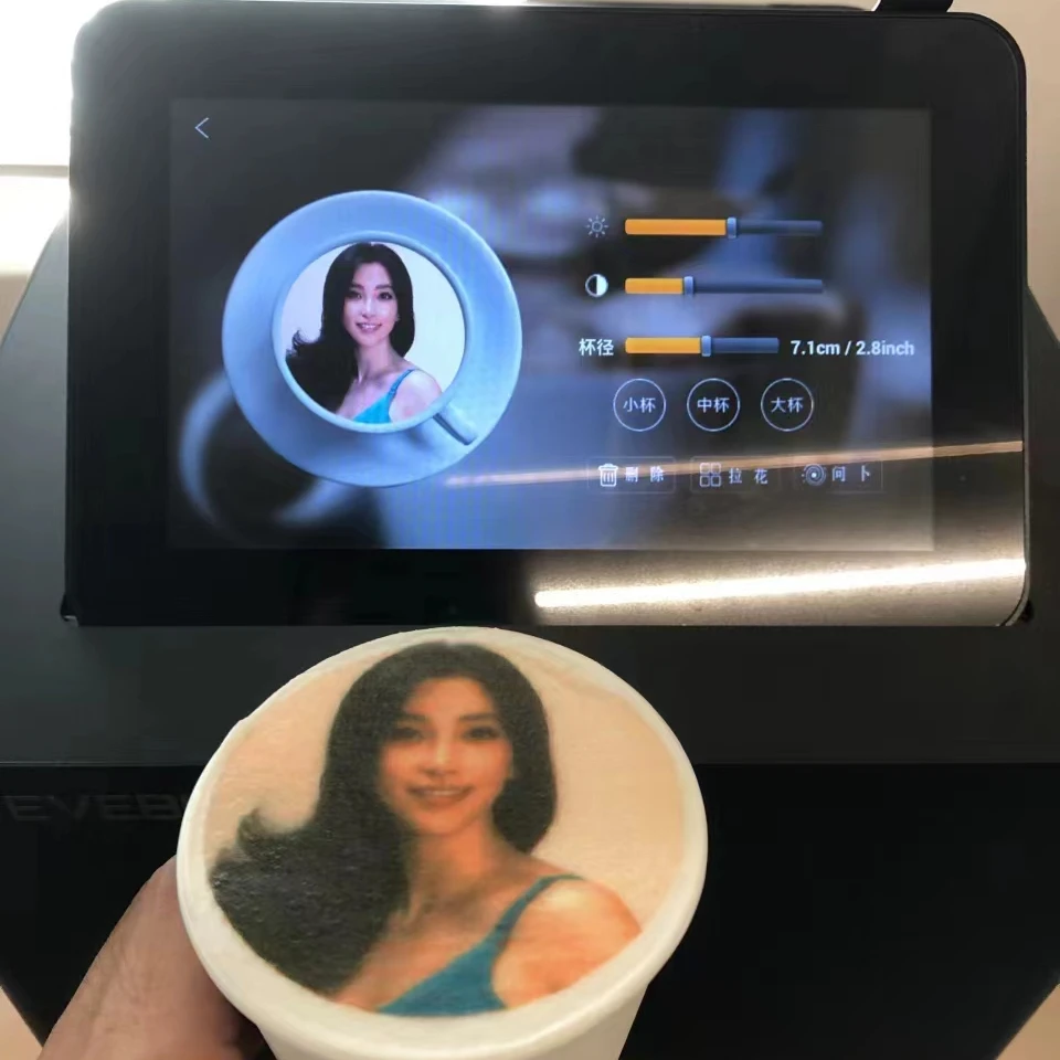 Christmas 3d Digital Edible Inkjet Printing Machine Latte Color Coffee Printer 3d Digital Coffee Printer