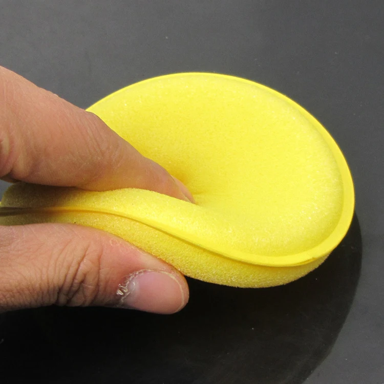 Factory Price Wholesale Round Edge Car Wash Maintenance Wax Sponge Polishing Sponge Car Supplies