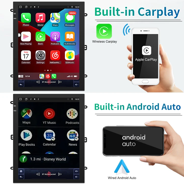 2 din 9.7 inch Vertical IPS Screen Android Car Radio Navigation Car Stereo DVD Player