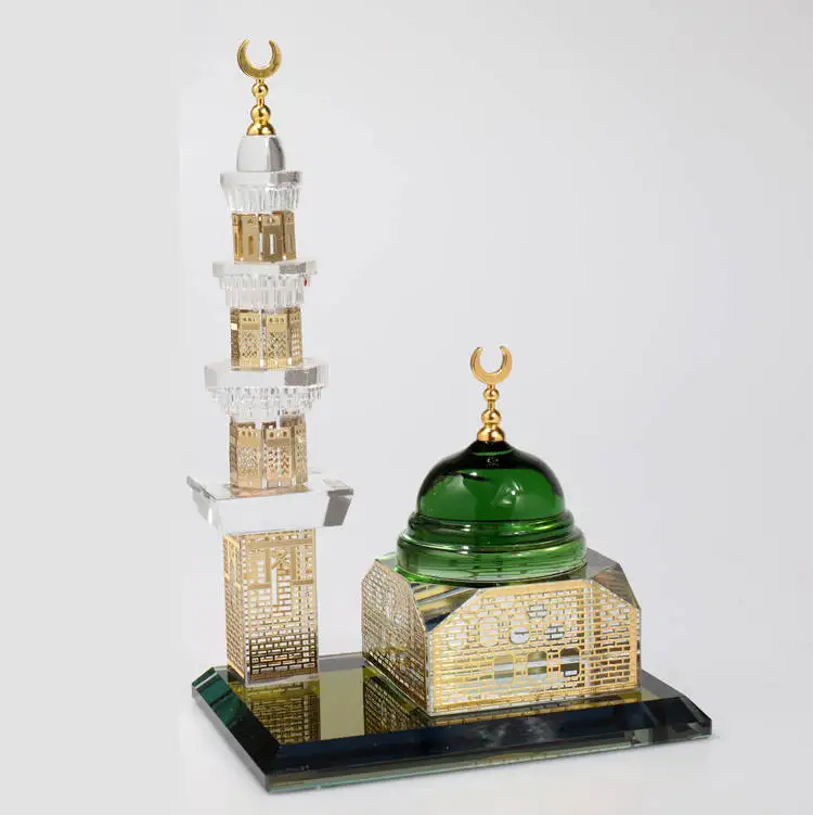 MH-T023 Прямая поставка с фабрики мусульманские декоративные стеклянные характеристики орнаменты модель хрустальные сувениры подарок