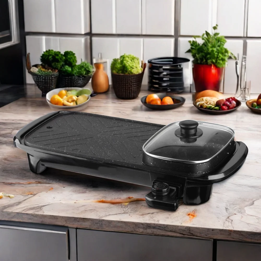 Hot latest models can be customized commercial household barbecue bbq grill pan electric grill pan steak frying fish roaster