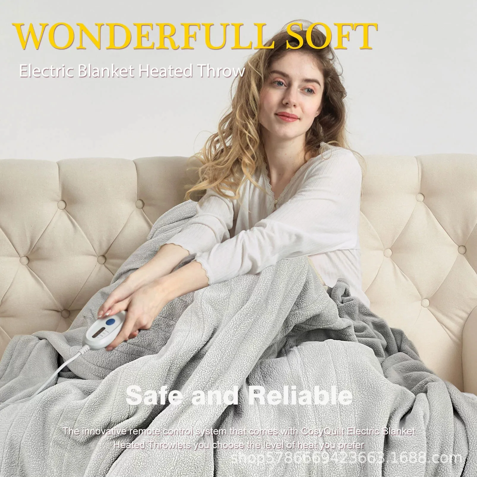 110v Super Cosy Dual Control Heated Under blanket Double Bed Warmer Full Size Electric Underblanket