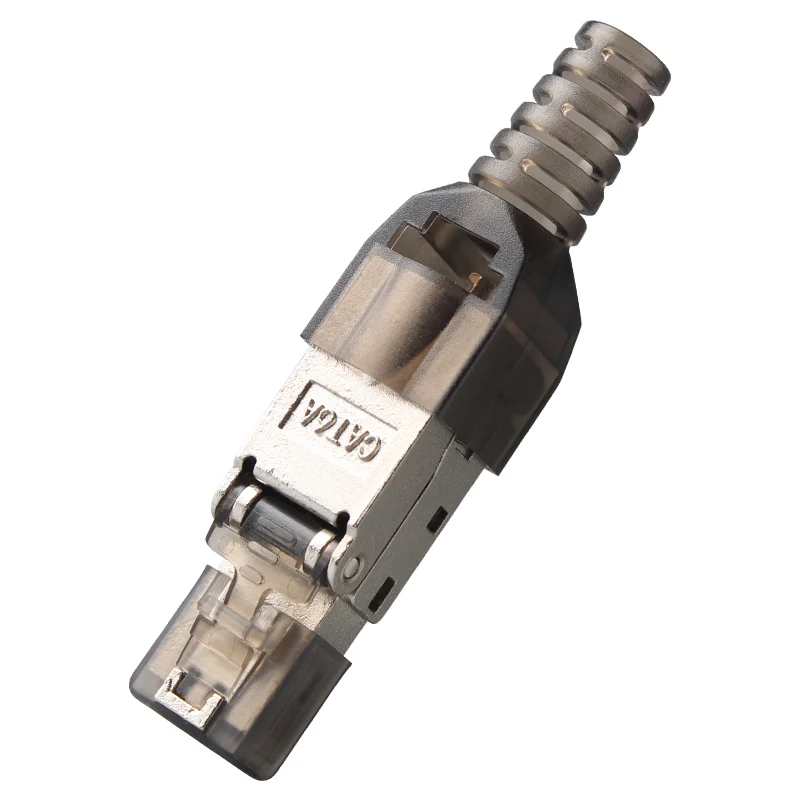 Seto super class 6 pressure free rj45 connector tool free 7CAT6A Network cable connector shielded no quick connection