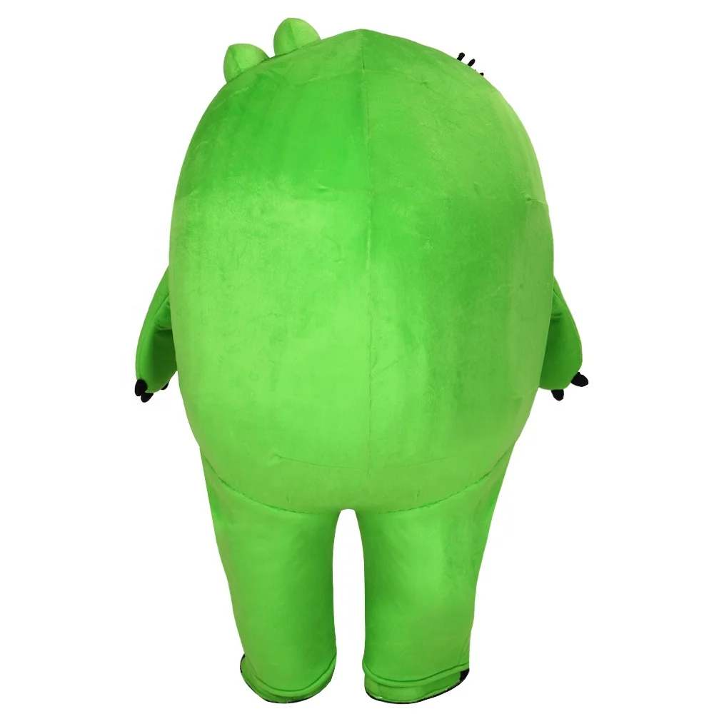 LOW price carnival green pig costume one size fit all adult green pig mascot costume