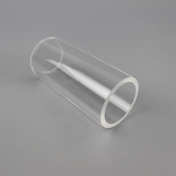 Fused quartz large diameter tubing open