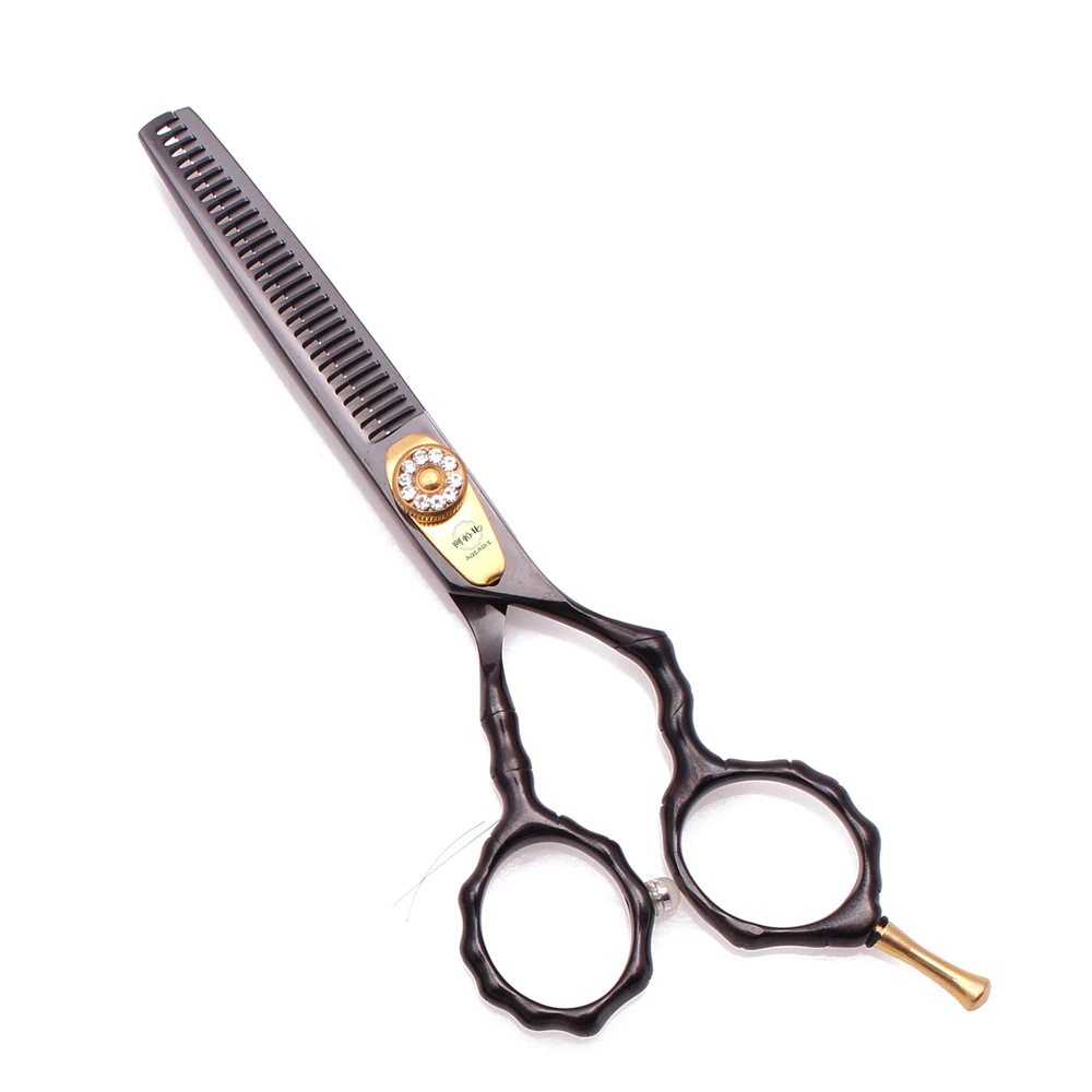 Ножницы для стрижки волос AQIABI JP, 5,5 дюйма, стальные ножницы для волос, парикмахерские ножницы, филировочные ножницы с черной бамбуковой ручкой A9010