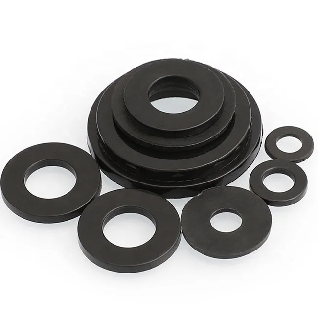 Low Price High Temperature Resistant Black Nylon Flat Washer M12