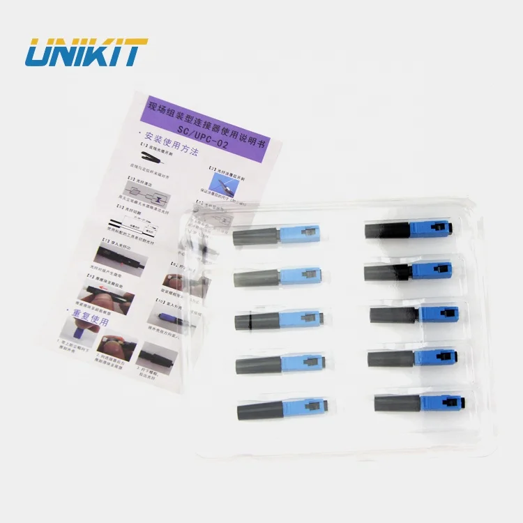 UNIKIT FTTH Factory Price Free Sample Optical Passive Components Fiber Optic Field Quick Assembly Fast Connector