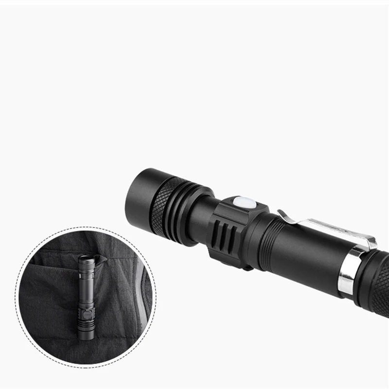 USB or battery 4000ML Long Range Flashlight High Tactical   Led Flashlights Led Super Torch Flashlight Led Light