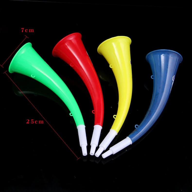 Portable Plastic Football Soccer Fan Cheering Props Horn Vuvuzelas Tweeter Horn With Custom
