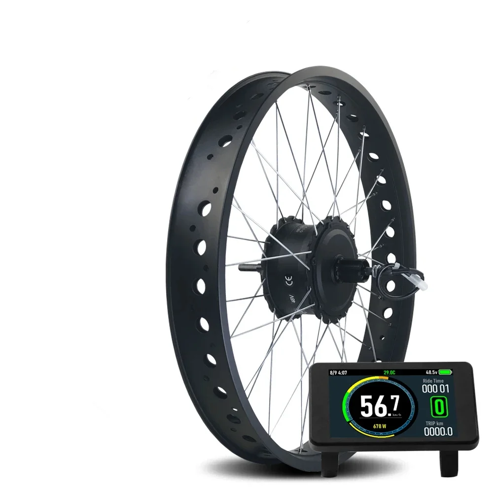 Snow Electric Bike Conversion Kit 36V 48V 500W 20 24 26inch 4.0 Tyre Rear Cassette Hub Motor Wheel For ebike Fat Conversion Kit