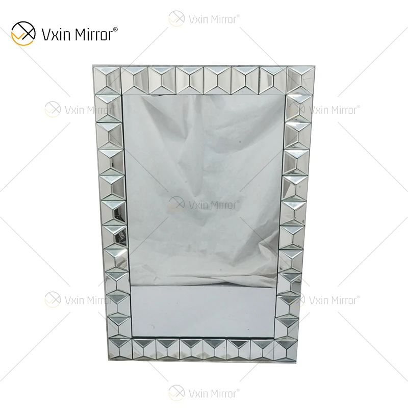 Rectangular Multi Facet Glass WXM-1010 Wall Mirror