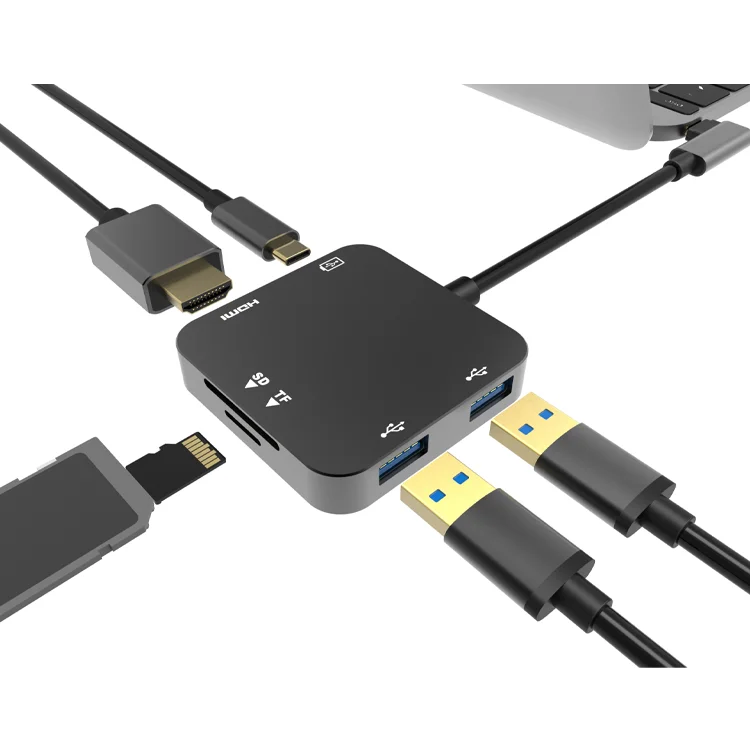 Behpex Best Selling HDMI 2.0 USB Hub 3.0 6 IN 1 Docking Station