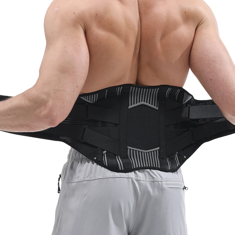 Professional Waist Back Brace Keep Warm Adjustable Lumbar Support Compression Waist Wrap Support with Spring Stabilizers