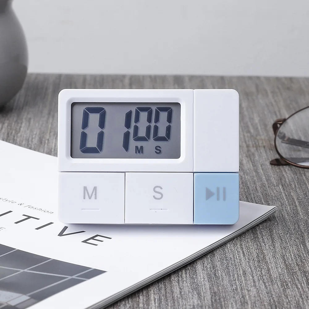 Portable Digital Countdown Kitchen Timer Count up Down Stand Cooking Shower Study Stopwatch Sound Reminder