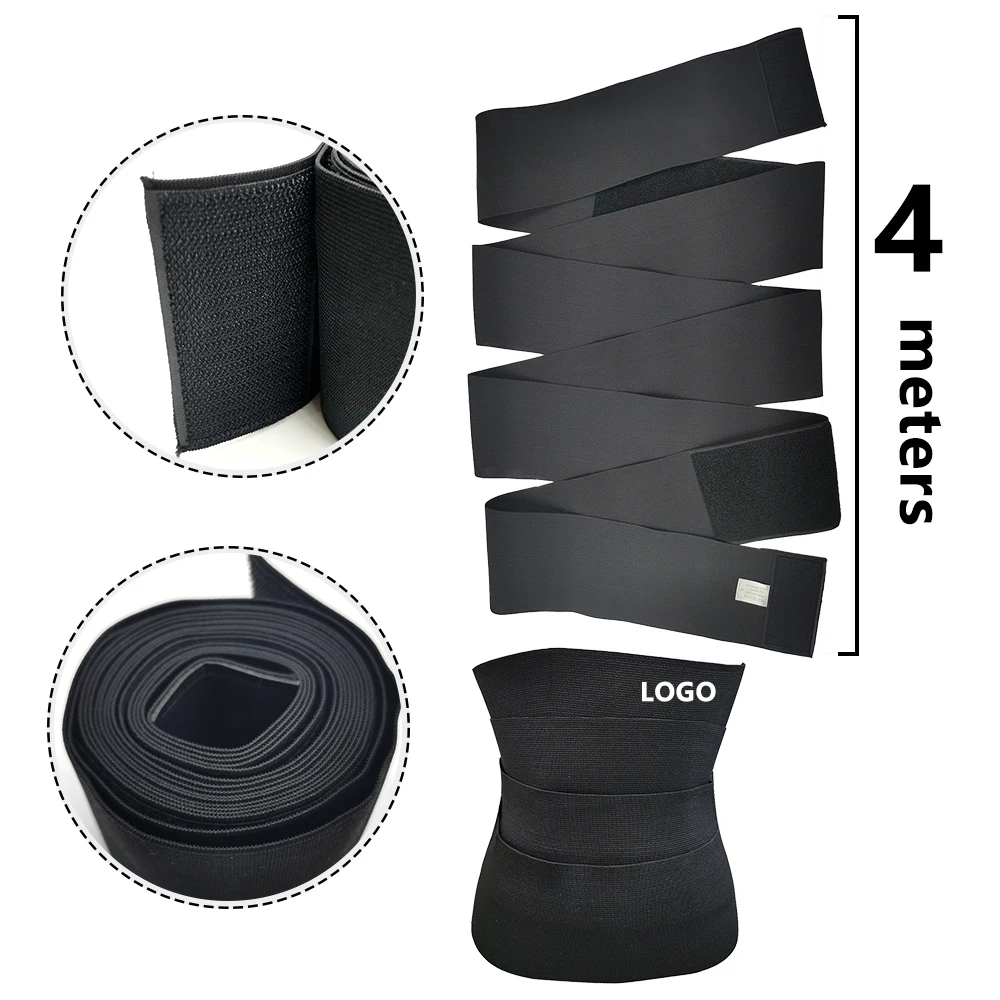  Wholesale Women Body Shapers Slim Belt Tummy Wrap belt Control Shapewear Sweat Neoprene Waist Trainer 4 meters Ace