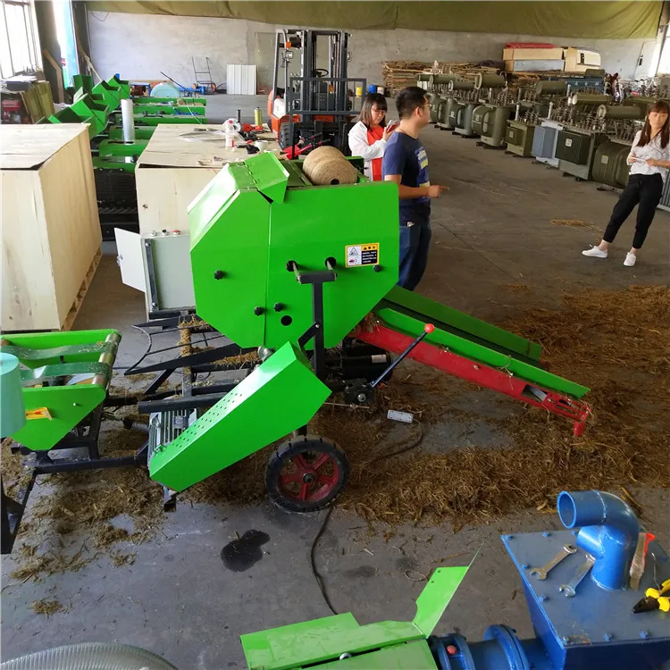 round square baler corn silage compress machine hay pressing bagging packing machine