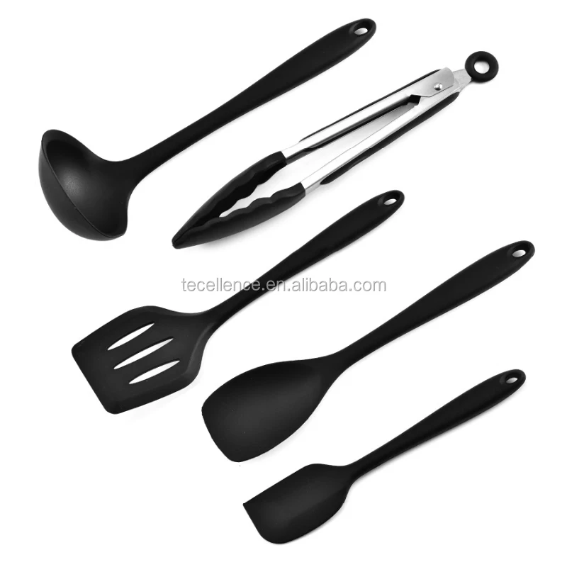 10 Pack Heat Resistant Food Grade Silicone Kitchen Utensil Set Cooking Tools for Wholesale