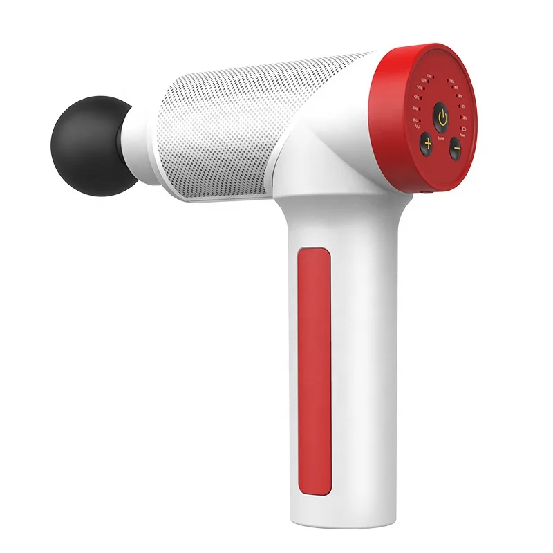 24V 20 speeds rechargeable portable cordless brushless handheld phoenix percussion therapy vibration private label massage gun