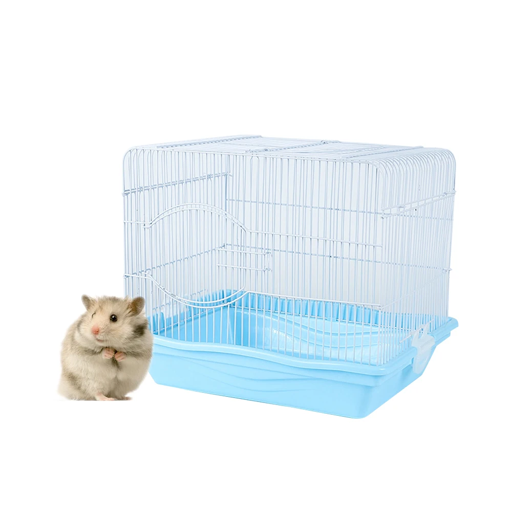 Manufacturers Chinese Cheap Large Big Pink Stock Metal Hamster Cage Wholesale Small Cage For Hamster Simple Portable Cage