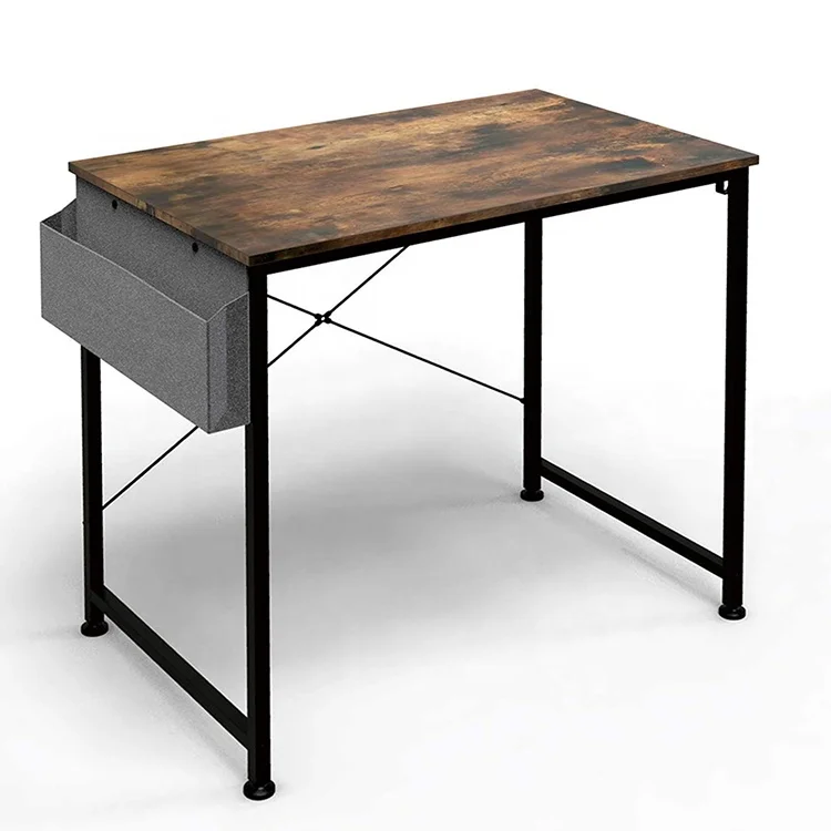Writing Desk Laptop Table with Storage Bag and Headphone Hook for Home, Office